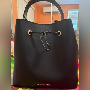 Michael Kors Black Bucket Shoulder Bag